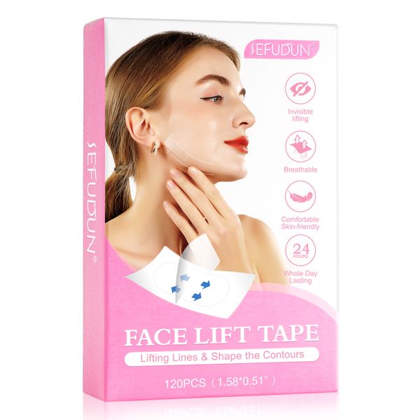 Face Lift Tape, Invisible Lifting Contour Strips, Breathable Skin-friendly