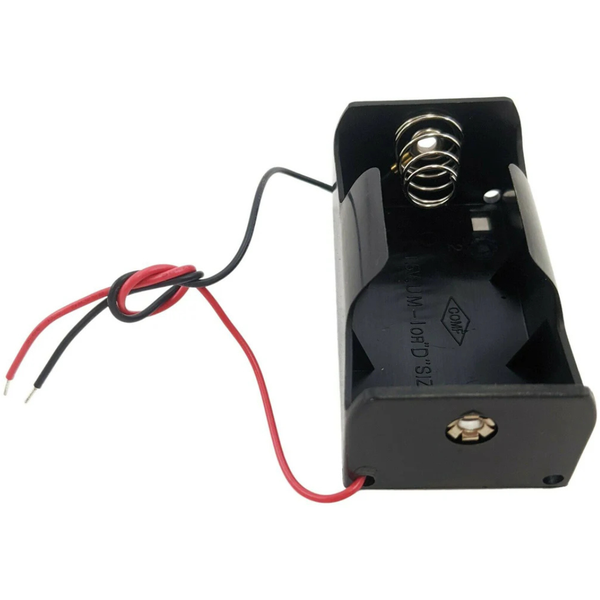 Battery Holder with Wire Leads for 1 x D Cell Battery - UM1X1