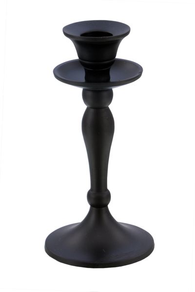 Dinner Candle Holder 20cm - Black Finish