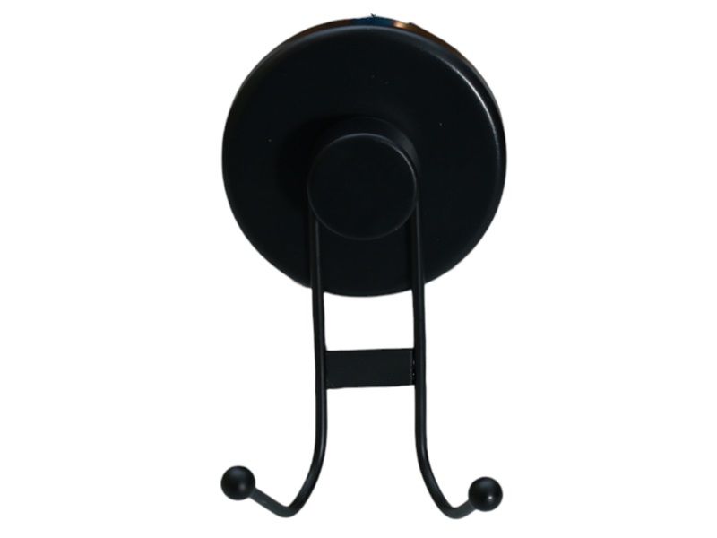 Bathroon Solutions Black Iron Bathroom Hook with Suction Cup 70x55cm