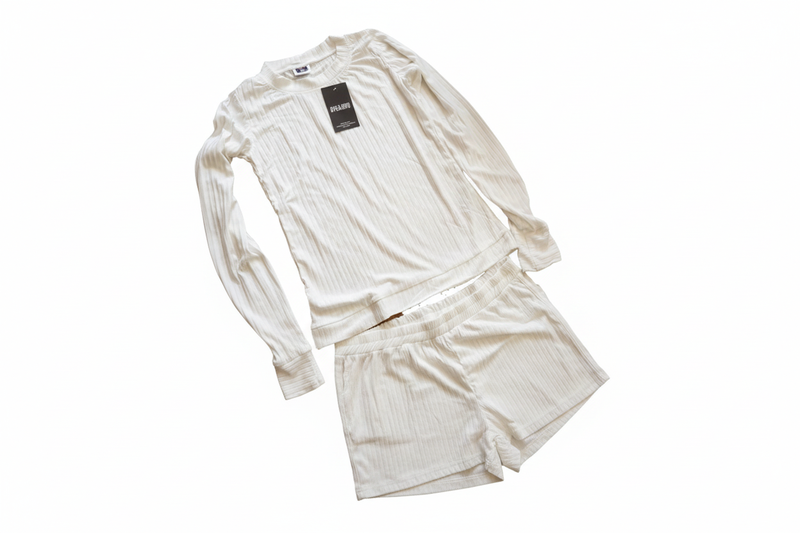 Cyd&amp;Clyd Women Light -Ivory Lycra/Cotton Loungewear Set