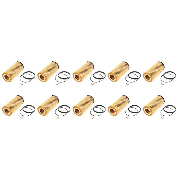 10 Pcs Car Oil Filters for X5 X6 3 5 7-Series E90 E92 Compatible with Bmw