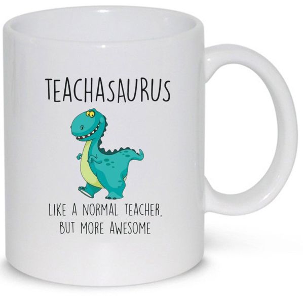 Teachasaurus Birthday Christmas Thank You Teacher Gift Mug