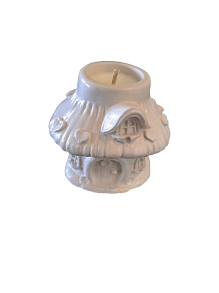 Whimsical Fairy House Candle White Soy Wax, Vanilla Scent