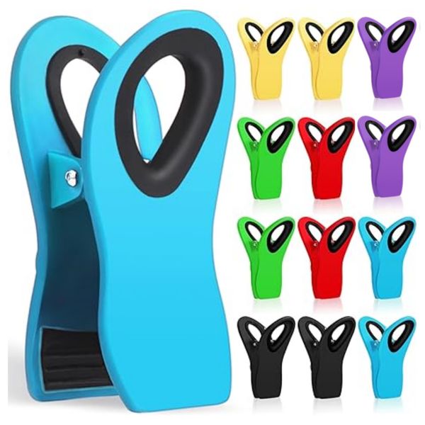 12Pack Magnetic Bag Clips Chip Clips Office Paper Clamps for Food Storage