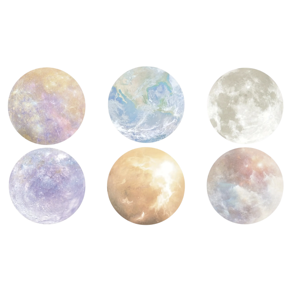 Set of 6 Planet Series Sticky Notes - 180 Sheets