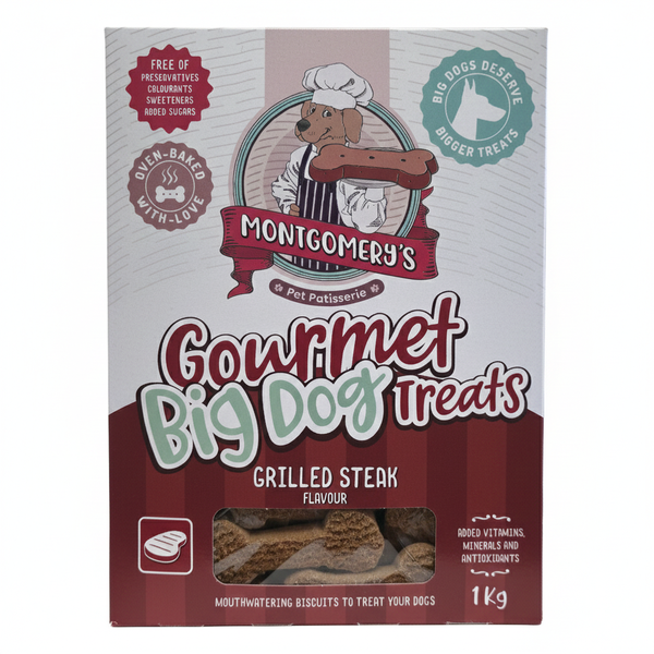 Montgomery's Dog Treats - Grilled Steak - BIG BITE 1kg
