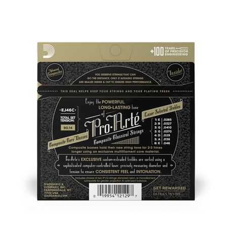 D'Addario EJ46C Pro-Arte Composite Hard Tension Classical Guitar Strings, Shop Today. Get it Tomorrow!