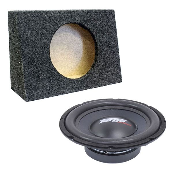 Targa TG-F100D 10" Flat Series 6000w DVC Subwoofer with Enclosure