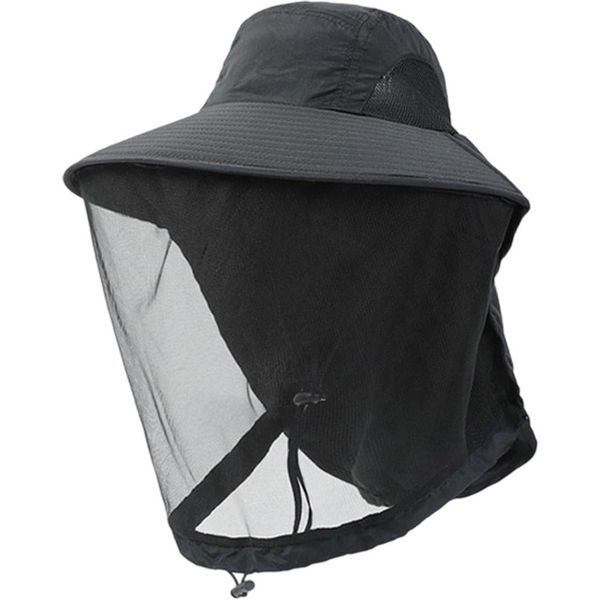 Anti-Mosquito Mesh Bucket Hat: Mosquito Netting Face Cover UV Protection