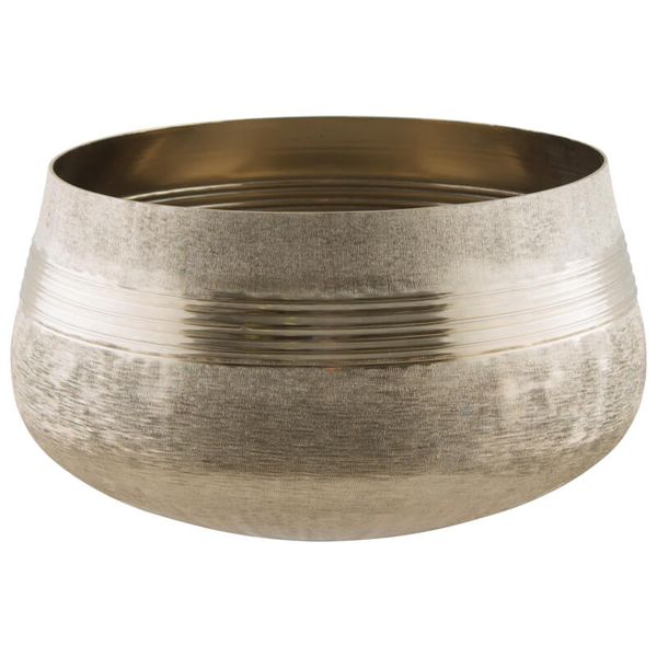 MC - Gold Ribbed Planter / Bowl