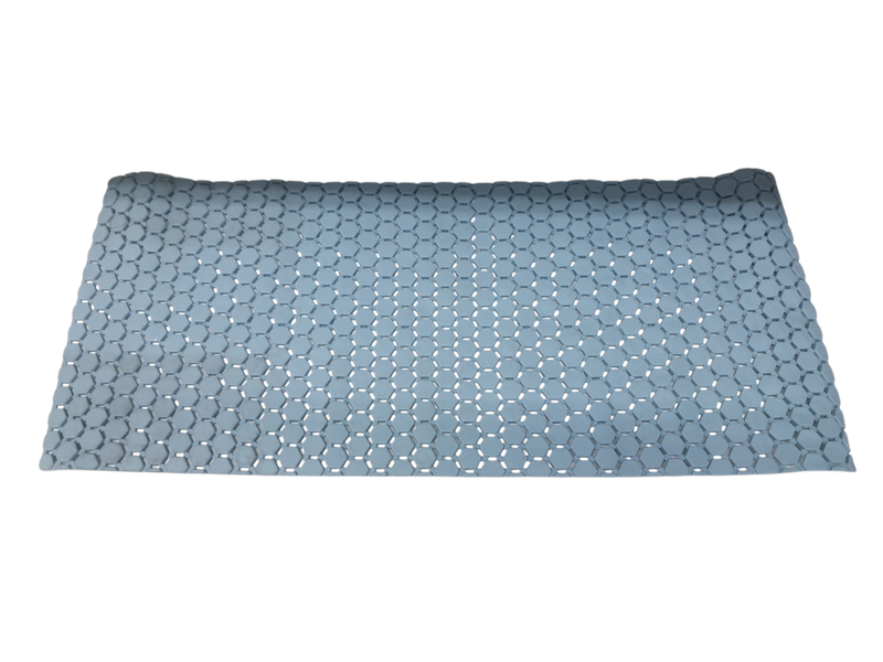 Light Blue Hexagon Bathroom Mat - Soft &amp; Absorbent 78x35cm