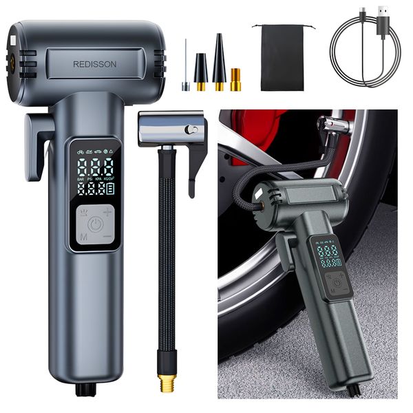 Tire Inflator Portable Air Compressor 150PSI Emergency Window Breaker