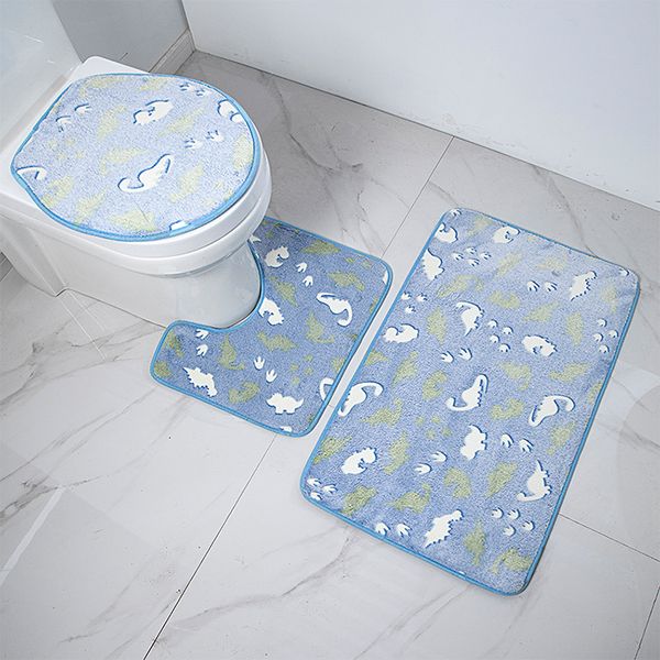 Dream World Bathroom 3 Piece set Blue Dinosaurs