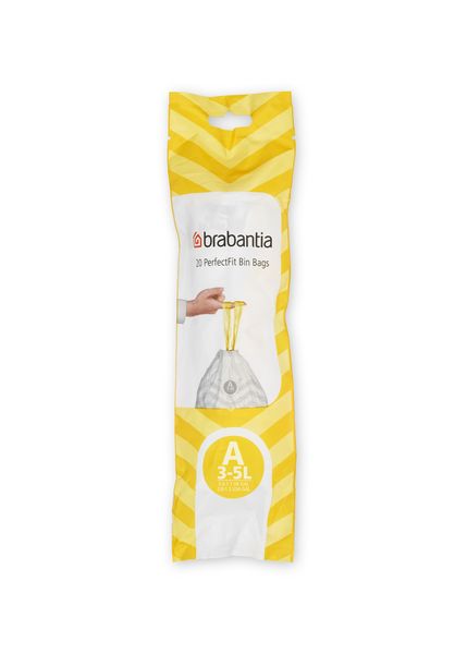 Brabantia - PerfectFit Bin Bags Code A 3-5L - 1 Roll with 20 Bags