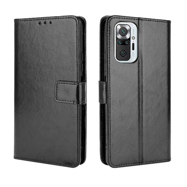 Flip Cover Compatible With Redmi Note 10 Pro 4G Crazy Horse Pattern Leather Cover