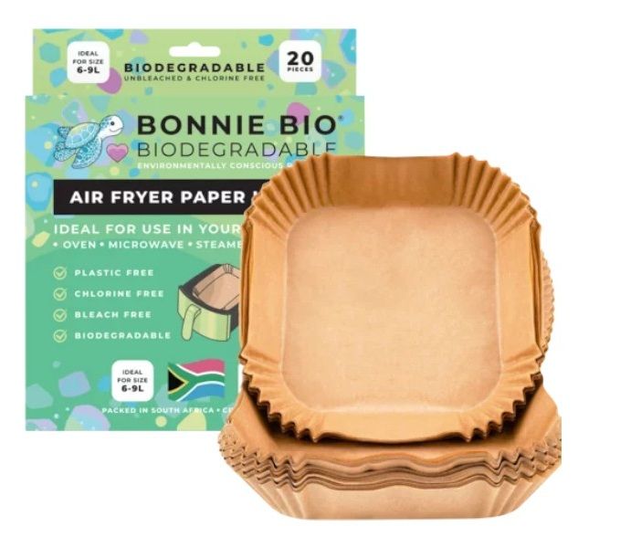 20 x Bonnie Bio Air Fryer Paper Liners (6-9L) for Healthy Mess-Free Cooking