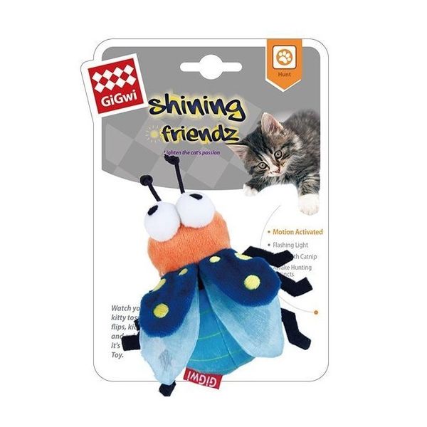 UrbanPets - Gigwi Shining Friends Firefly Plush Toy with LED light
