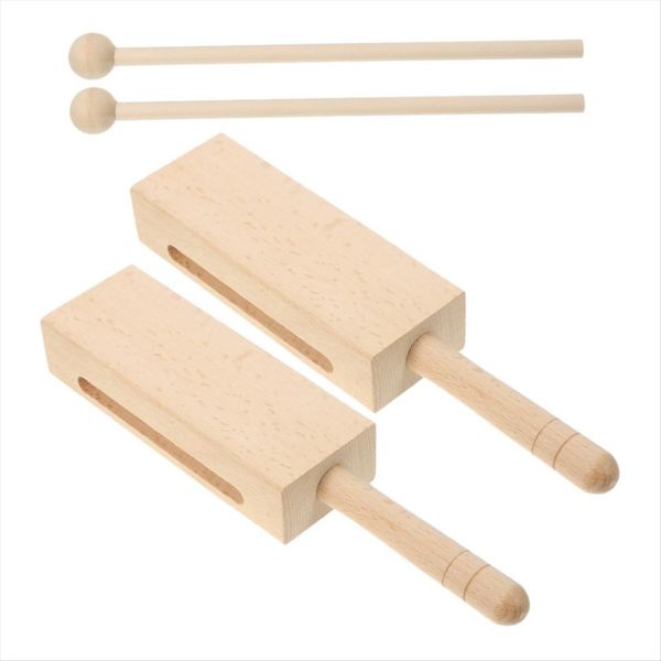 2 Sets Percussion Wooden Rhythm Instrument Music Instruments