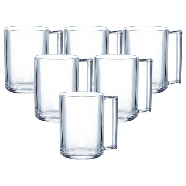 320ml Arc A La Bonne Heure Tempered Glass Coffee/Tea Mug - Set of 6
