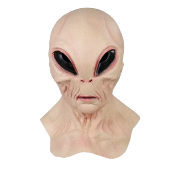 Face Mask Alien - Latex - Darker -Black Eyes