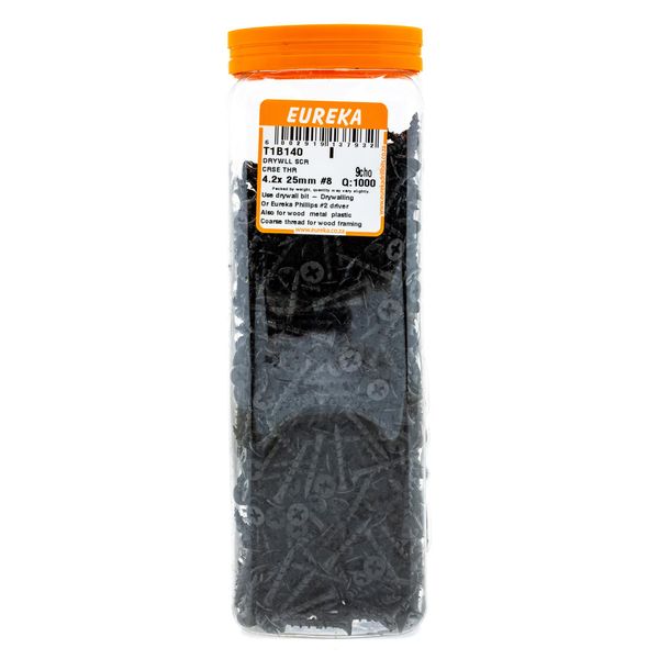 EUREKA Drywall Screw Coarse Thread 4.2 x 25mm #8 Q:1000 T1B140