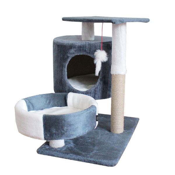 Mix Box Cat Tree Scratcher Playpost Cat House Climbing Toy 55cm Height