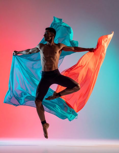 Dancer Colourful Fabric image