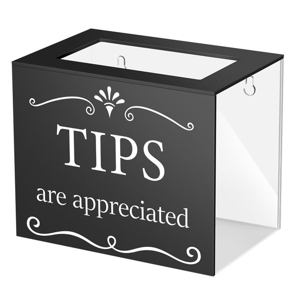 Office Acrylic Tip Storage Container Box Black- (18 cm )