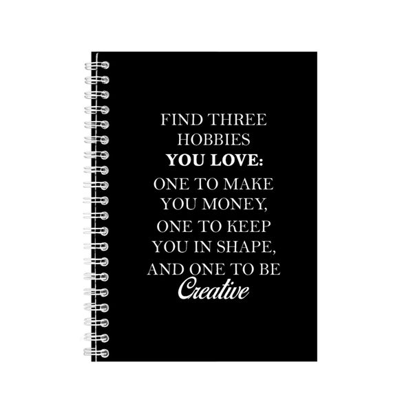 Creative A5 Notebook Spiral Lined Motivational Sayings Graphic Notepad 204