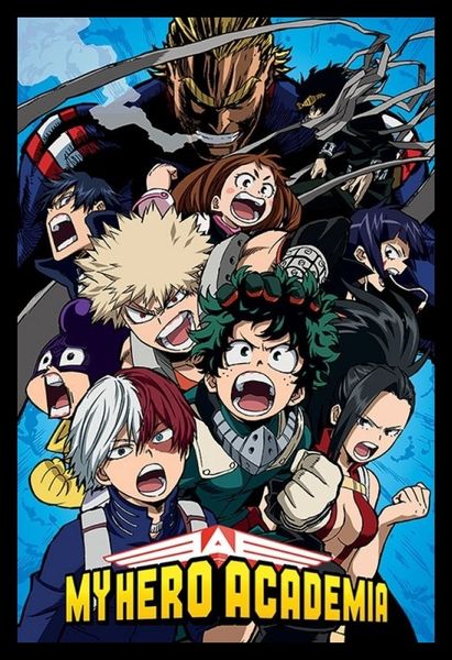 My Hero Academia - Cobalt Blast Group Poster with Black Frame