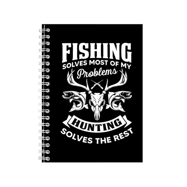 Hunting Solves The Rest Notebook Hunting Gift Idea A4 Notepad 134