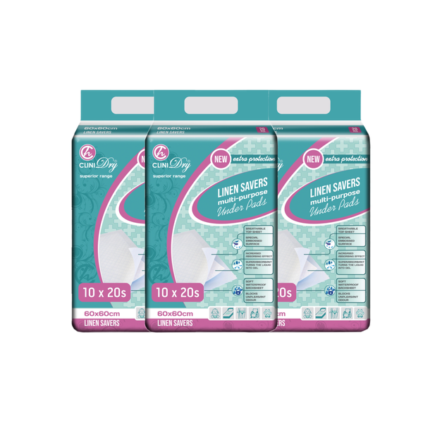 Clinihealth 60 x 60 Linen Savers x 3
