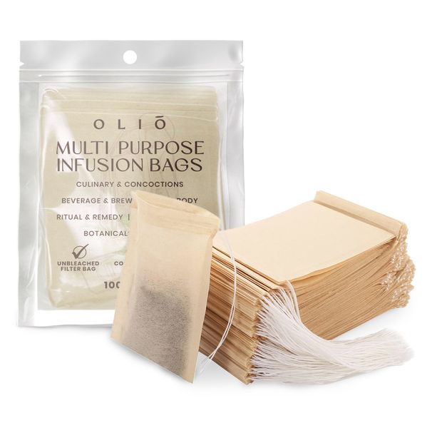 Olio - Multi-Purpose Infusion Unbleached Filter Paper Bags (100 per pack)