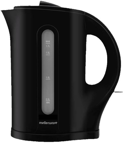 Electric kettle, white, with power cord, plastic material, 1.7 liters