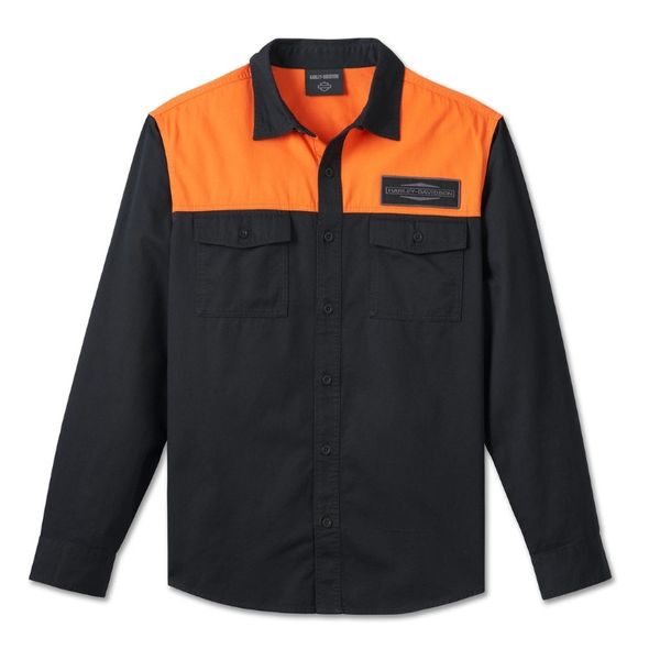 Harley-Davidson Men's Stacked Bar &amp; Shield Long Sleeve Shirt