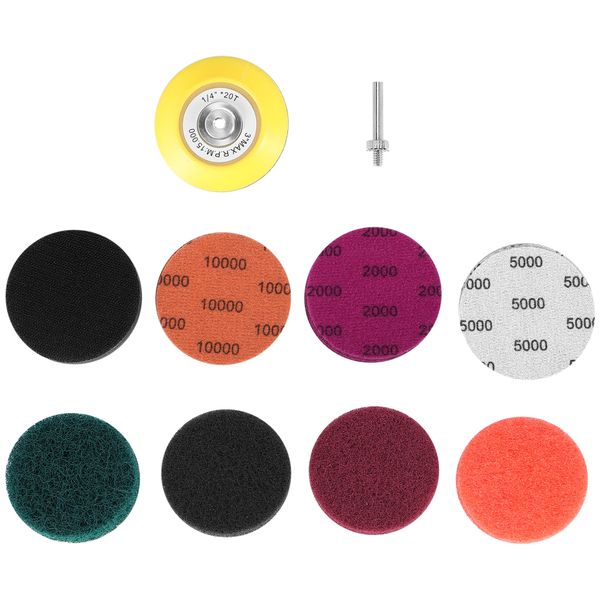 21Pcs 3Inch Car Lights Kit Automotive Polishing Scouring Cloth Set