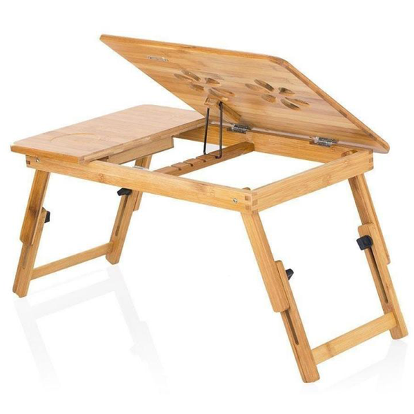 Multi-Functional Sit-Stand Bamboo Laptop Table, Desk &amp; Riser