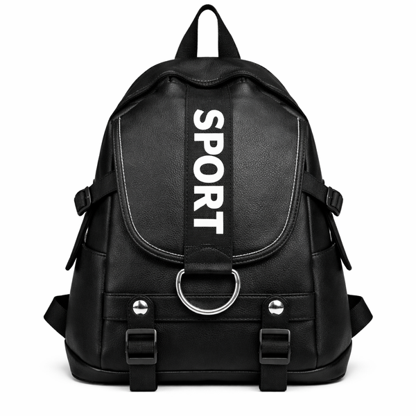 PU Leather Backpack Casual Travel School Daypack