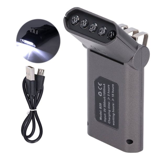 Clip Headlamps Led Rotatable Clip On Hat Light for Fishing Camping