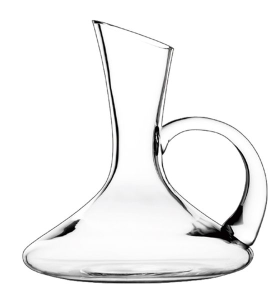 Clear Glass Wine Decanter with Handle