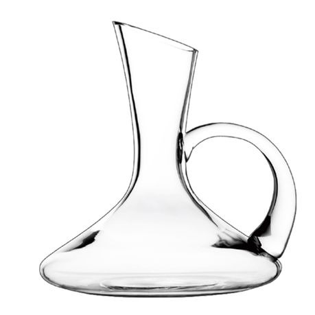 Clear Glass Wine Decanter with Handle Image
