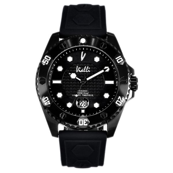 Vialli Black Black Silicone Wristwatch