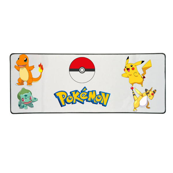 Katz Designs - Long Desk Mouse Pad - Pokemon