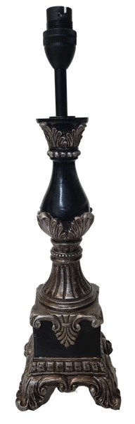 Litex Lamps Classic Table Lamp with Intricately Designed Polyresin Parts