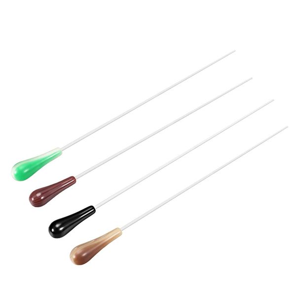 4pcs 39cm Music Conductor Baton Resin Handle Brown Red Black Green