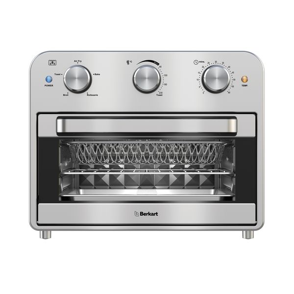 Berkart 23L Air Fryer with Rotisserie - Stainless Steel