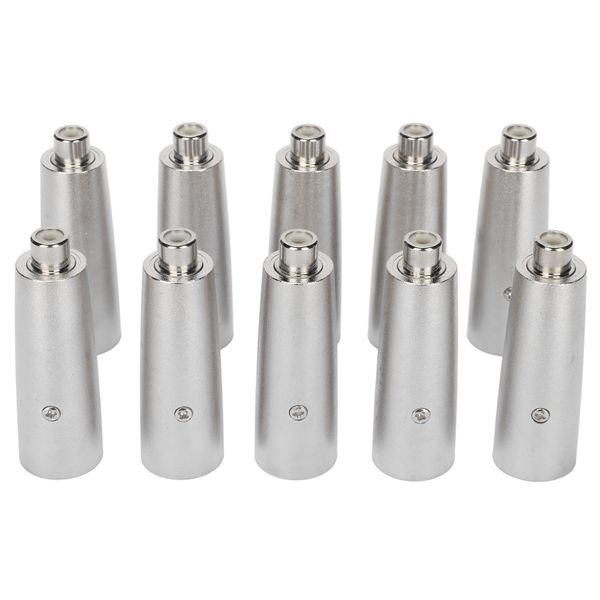 RCA to XLR Adapter Female to Male Noise Reduction Metal Microphone Coupler