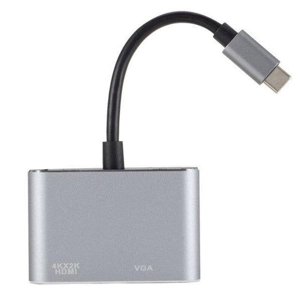 Support 4K USB -C to VGA &amp; HDMI Adapter 2 in 1
