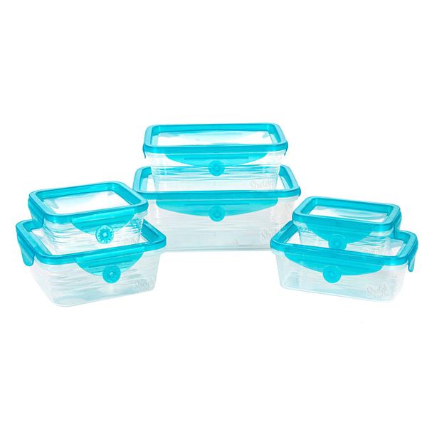 Set Of 6 Airtight Leak Proof Stretchable Design Food Storage Container